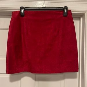 Red mini skirt